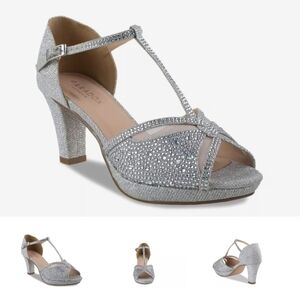 Elegant Silver Women's Heels